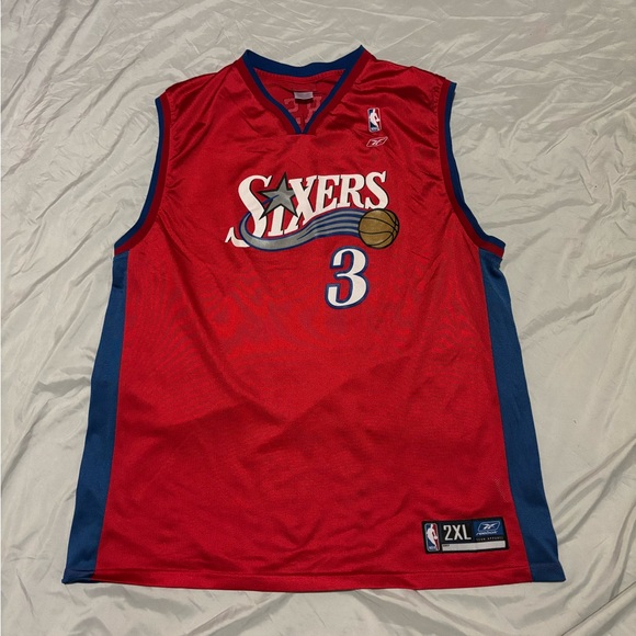 NBA Philadelphia 76ers vintage Allen Iverson jersey size 2 XL - Picture 1 of 5